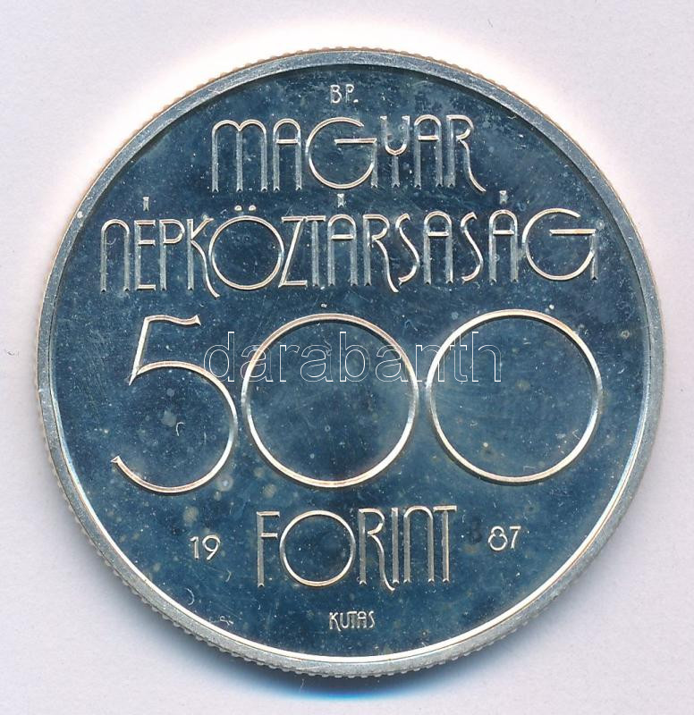 1987. 500Ft Ag 'Nyári Olimpia - Szöul 1988' T:BU ujjlenyomat, patina, kis ph Adamo EM99 - Image 2