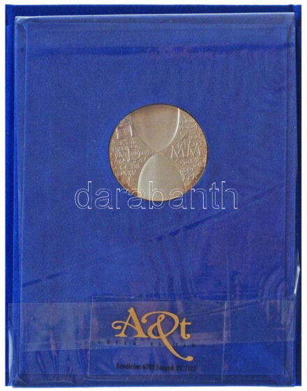 Lapis András (1942-) / Szabó Géza (1939-) 2000. 'Ultima Forsan 2001' kétoldalas Ag emlékérem (30,89g/0.999/30mm) díszkiadásban, sorszámozott tanúsítvánnyal (46/200) T:PP patina Csak 200db! R!