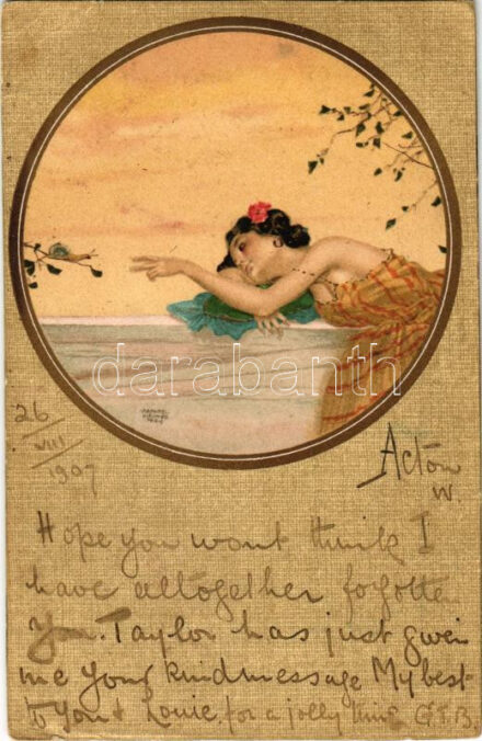 1907 Art Nouveau lady s: Raphael Kirchner (EB)