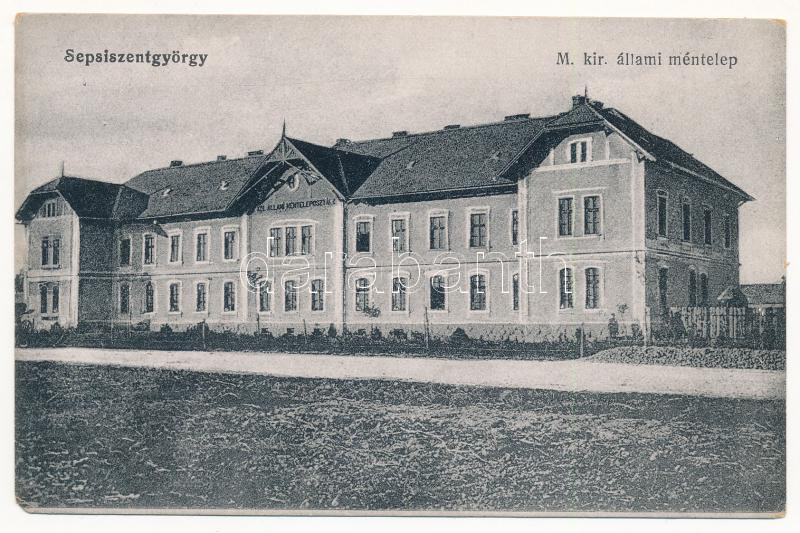 Sepsiszentgyörgy, Sfantu Gheorghe; M. kir. állami méntelep. Benkő Mór kiadása / stud farm (EM)