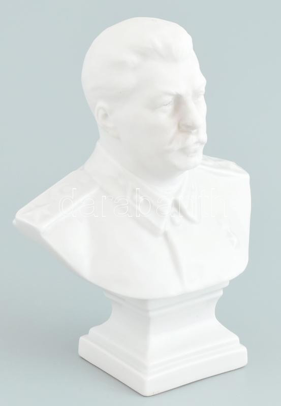 Herendi Sztálin büszt. Terv: Kiril Todorov. Biszkvit és fehér mázas. Jelzett, hibátlan. 17 cm - Image 2