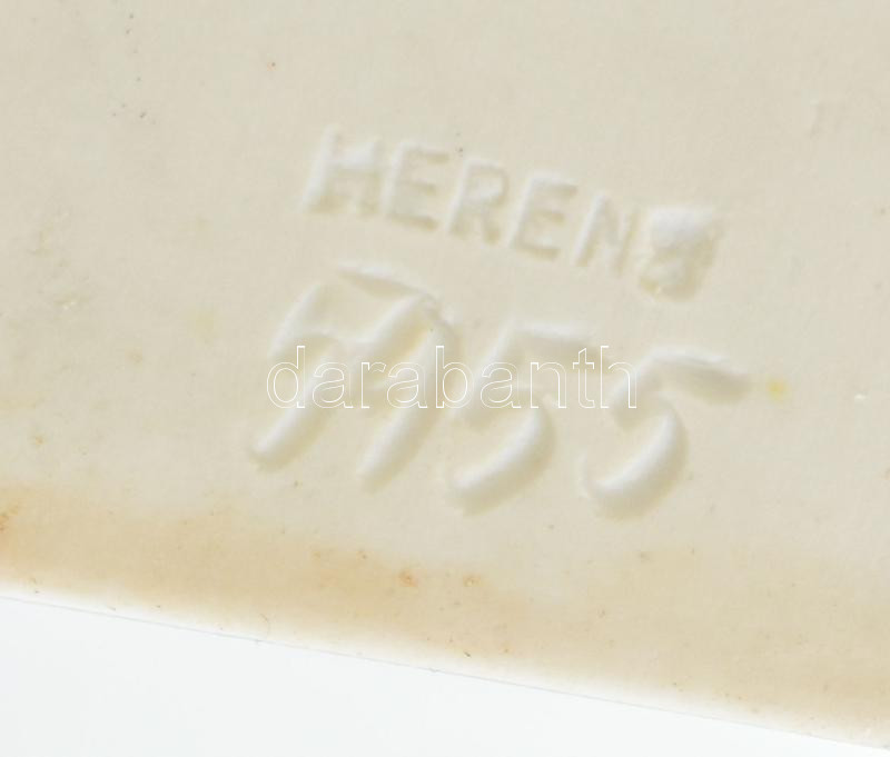 Herendi Sztálin büszt. Terv: Kiril Todorov. Biszkvit és fehér mázas. Jelzett, hibátlan. 17 cm - Image 4