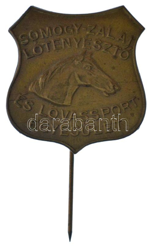 DN 'Somogy-Zalai Lótenyésztő és Lovassport Egyesület' sárgaréz kitűző (31x29mm) T:AU karc