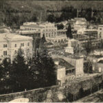 Herkulesfürdő, Baile Herculane; A fürdő központja. Deixner Fanny kiadása / Mittelpunkt / spa, baths
