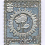 1979. 'Nemzetközi Gyermekév' Ag bélyegérem eredeti ÁPV tokban (~3,31g/0.835/27x22mm) T:1 (eredetileg PP)