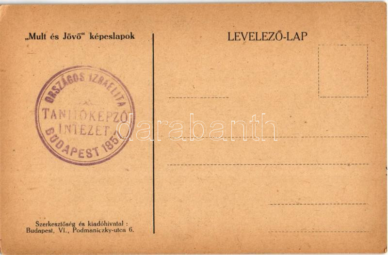 Rabbi Schreiber Benjámin 'Sevet Szófer'. Múlt és Jövő képeslapok, Judaika / Jewish rabbi. Hungarian Judaica + 'Budapest 1857 Országos Izraelita Tanítóképző Intézet' (EK) - Image 2