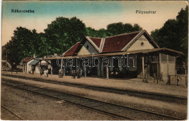 1929 Budapest XVII. Rákoscsaba, Pályaudvar, vasútállomás (EK)
