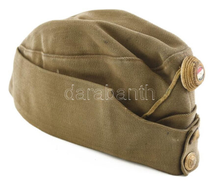 1943-44. M. Kir. Honv., 1920 M tábori sapka, hadnagyi rendfokozati jelzéssel (Kései, topán nélküli verzió) / Military officer's hat