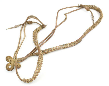 K. u. K., 1855 M vállzsinór (ezüstözött paszományból, valószínűleg átalakított huszárkötéssel) / k.u.k. military shoulder belt