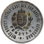 Pecsétnyomó (,,VITÉZ HORTHY ISTVÁN MAGY. ÁLL. VAS,-ACÉL-ÉS GÉPGYÁRAK; PÉNZTÁRAK') 12 cm / Seal maker