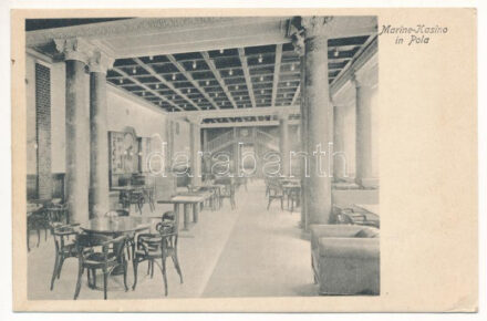 1918 Pola, Pula; K.u.k. Kriegsmarine Marine Kasino / Osztrák-magyar haditengerészeti kaszinó belső / Ausro-Hungarian Navy casino interior (EK)