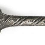 Ezüst (Ag) habos kanál. Jelzett, mesterjegyes 38 g 19 cm / Silver foam spoon. Hallmarked, signed. - Image 4