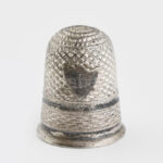 Aranyozott ezüst (Ag) gyűszű. Jelzett, mesterjegyes, 2,6 g 20 mm / Silver thimble