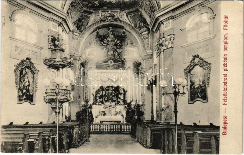 1917 Budapest I. Felsővizivárosi plébánia templom. főoltár