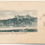 Budapest látkép a Királyi várral, mini kártya (10,9 cm x 6,2 cm) (non PC) (EK)