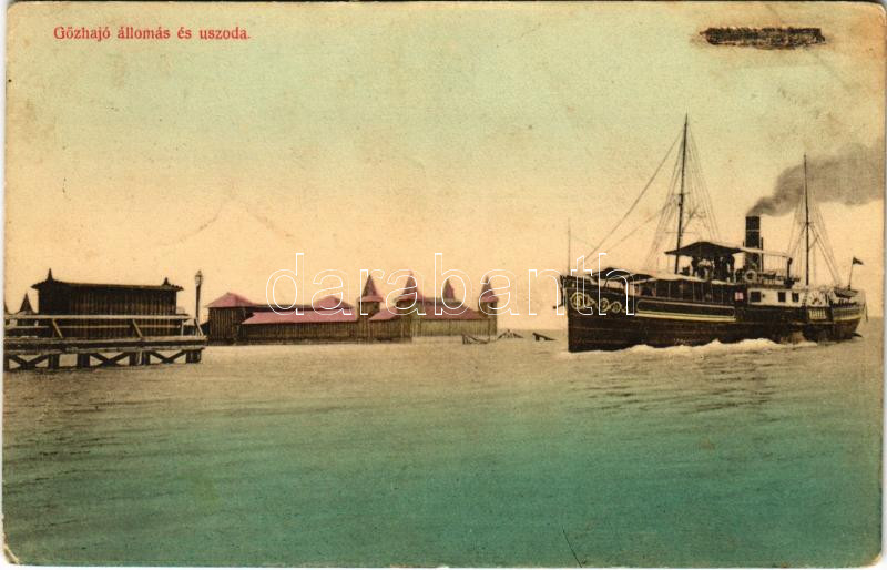 1917 Balaton, Gőzhajó állomás és uszoda