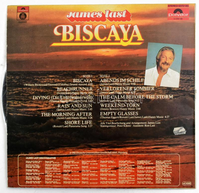 James Last - Biscaya, Vinyl, LP, Album, Stereo, Németország 1982 (A lemez VG+ állapotú a borító kicsit kopottas) - Image 2