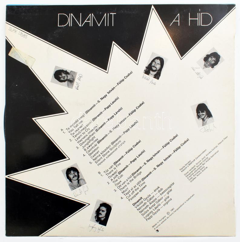 Dinamit - A Híd, Vinyl, LP, Album, Stereo, Magyarország 1981 (VG+) - Image 2