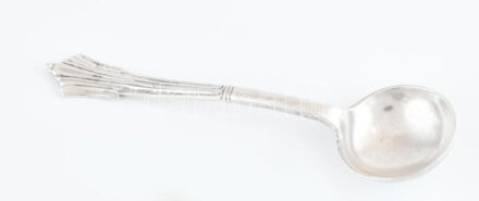 Ezüst(Ag) fűszeres kanál, jelzett, h: 6,8 cm, nettó: 5,3 g