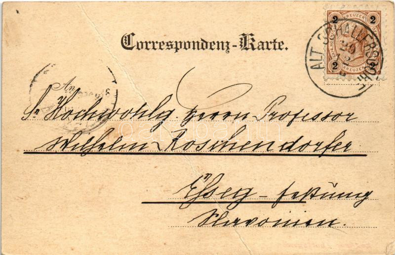 1898 (Vorläufer) Znojmo, Znaim; Kramergasse, Tränkthorgasse, Tabak Trafik / streets, tobacco shop (fa) - Image 2