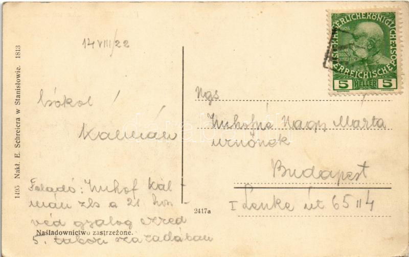 1914 Halych, Halicz, Halics (Galicia, Galizien); Zelazny most / railway bridge (EK) - Image 2