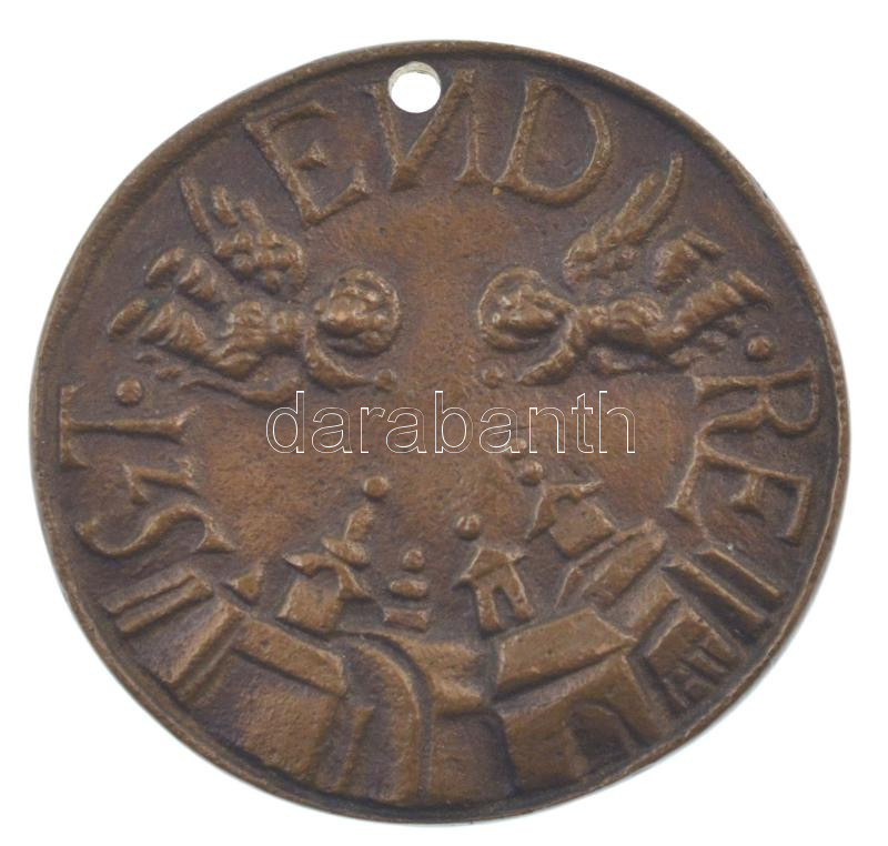DN 'Szentendre' bronz emlékérem, hátoldalán '100/58' sorszámmal, medálként hordható furattal (33mm) T:AU