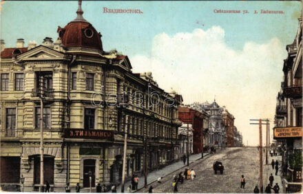 Vladivostok, Wladiwostok; Svjetlana (Svetlanskaya) Street, The House Babinzeff, shops (EK)