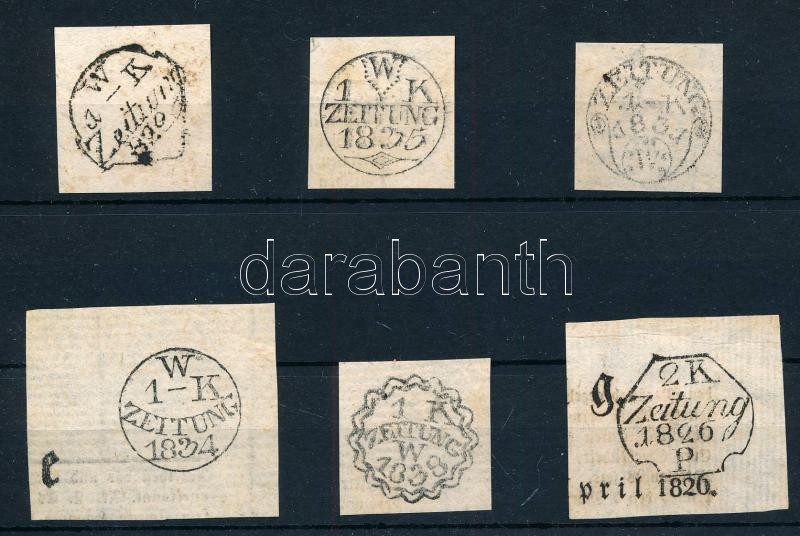 1820-1838 6 db szignetta