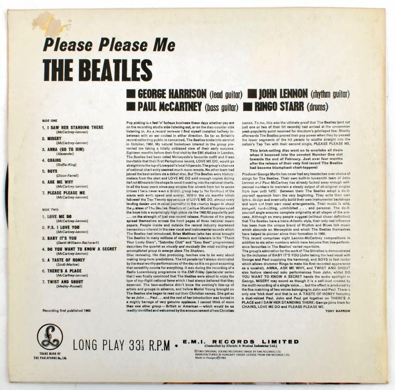 The Beatles - Please Please Me, Vinyl, LP, Album, Reissue, Stereo, Magyarország 1982 (VG+) - Image 2