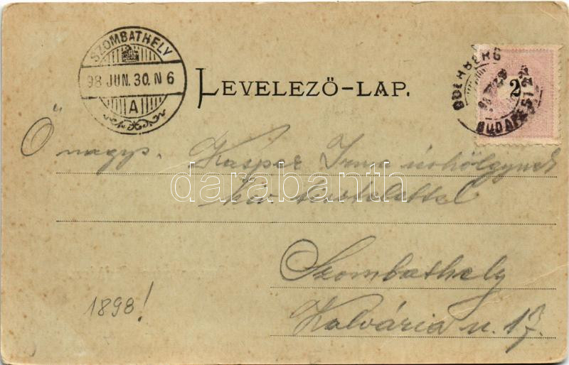 1898 (Vorläufer) Szliács, Sliac; látkép. Ivánszky Elek kiadása / general view, spa (EB) - Image 2