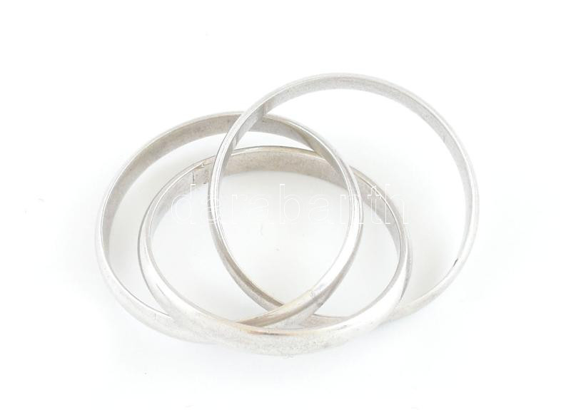 Ezüst(Ag) áttört mintás gyűrű, jelzett, méret: 65, nettó: 2,5 g - Image 2