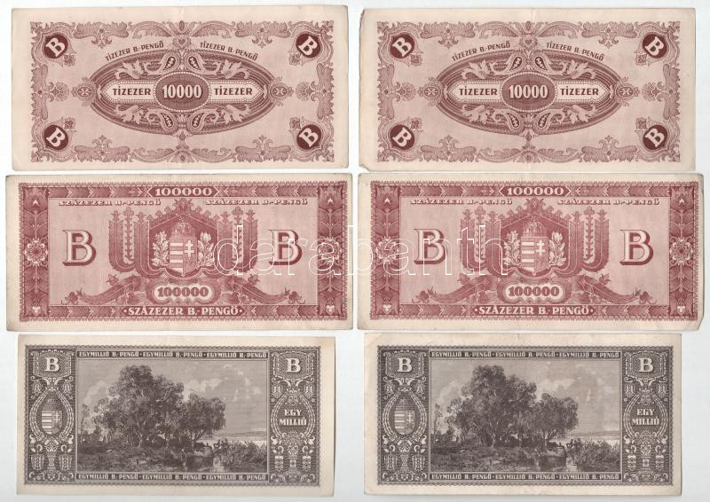 1946. 10.000BP (2x) + 100.000BP (2x) + 1.000.000BP (2x) T:F - Image 2