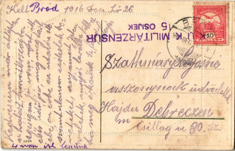 1916 Boldog újévet! Kéményseprők / New Year greeting, chimney sweepers. litho (EK) - Image 2