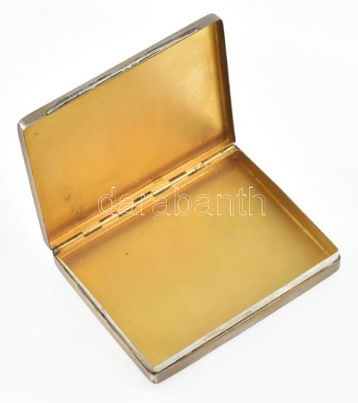 Ezüst (Ag) cigarettatárca, jelzett 87 g 9x7 cm - Image 2