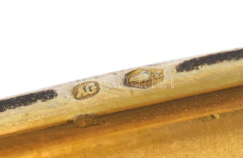 Ezüst (Ag) cigarettatárca, jelzett 87 g 9x7 cm - Image 3