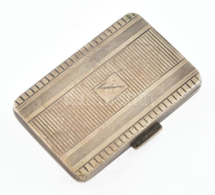 Ezüst (Ag) cigarettatárca, jelzett 60 g 8x5,5 cm