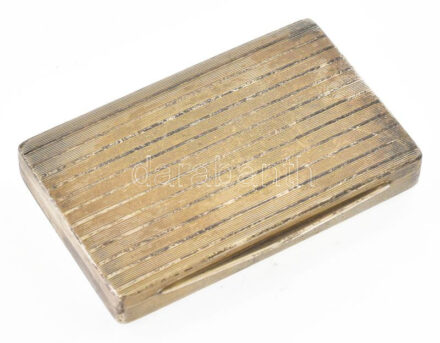 Ezüst (Ag) cigarettatárca, jelzett 65 g 8x5 cm