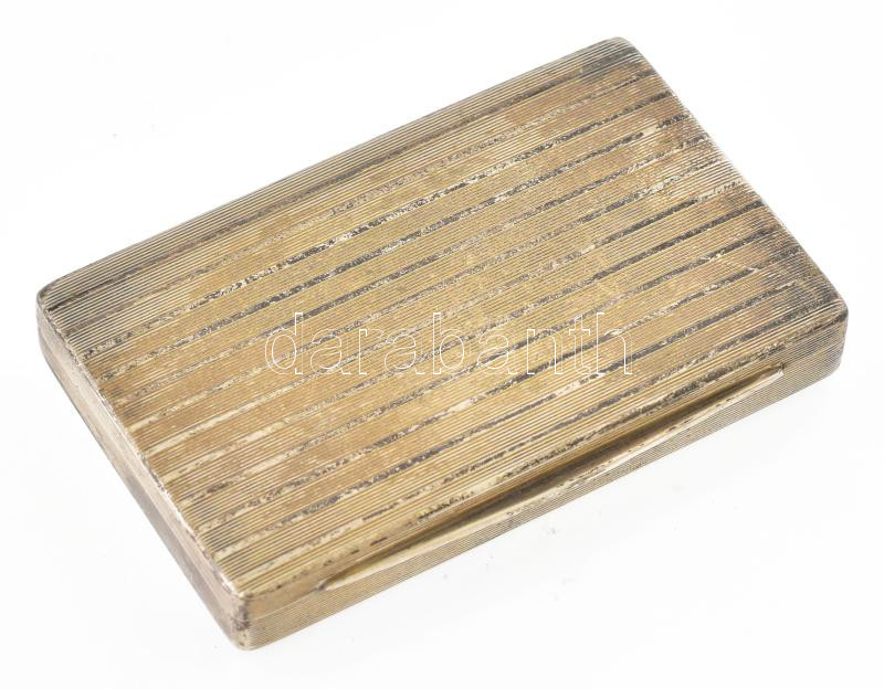 Ezüst (Ag) cigarettatárca, jelzett 65 g 8x5 cm