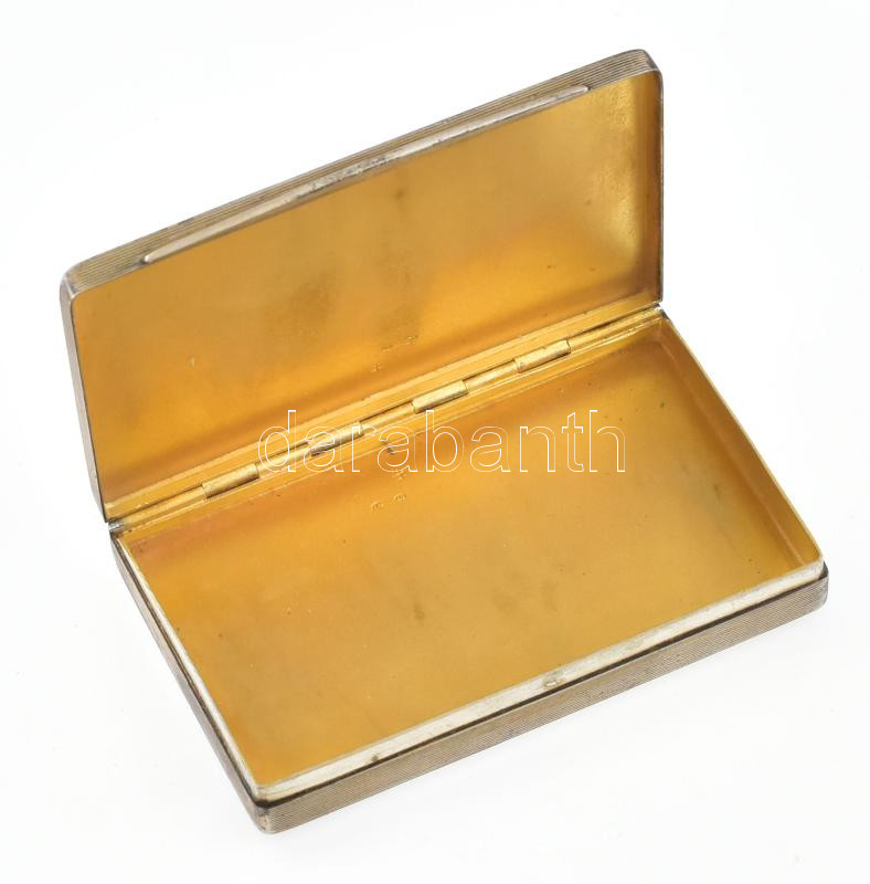 Ezüst (Ag) cigarettatárca, jelzett 65 g 8x5 cm - Image 2