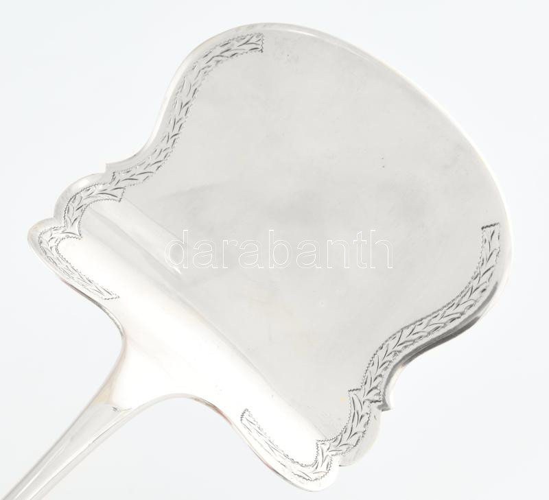 Ezüst(Ag) masszív süteményes lapát, jelzett, h: 24,2 cm, nettó: 176,1 g - Image 2
