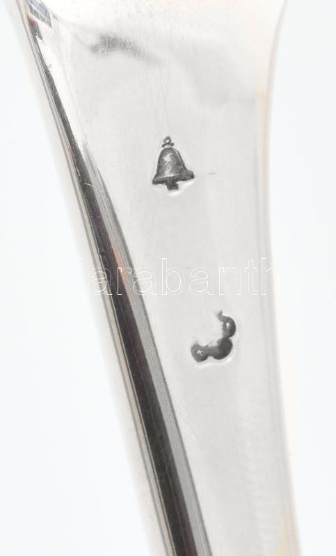 Ezüst(Ag) masszív süteményes lapát, jelzett, h: 24,2 cm, nettó: 176,1 g - Image 4