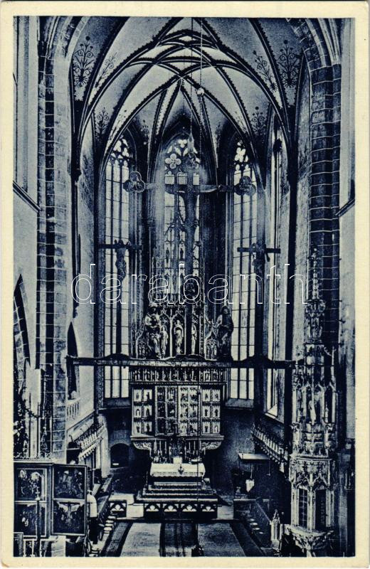 Bártfa, Bardiov, Bardejov; Vnútro kostola sv. Egida / Temlom, belső / church, interior