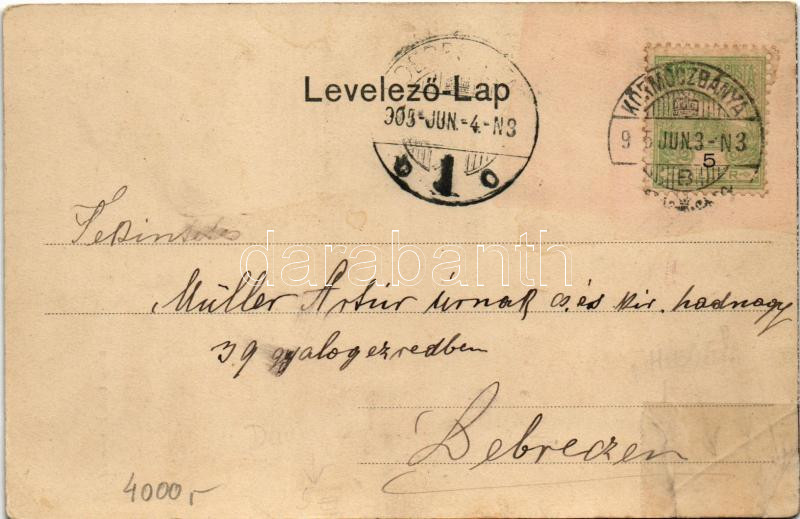 1905 Körmöcbánya, Kremnitz, Kremnica; Városi tó. Ritter Lipót kiadása / lake (r) - Image 2