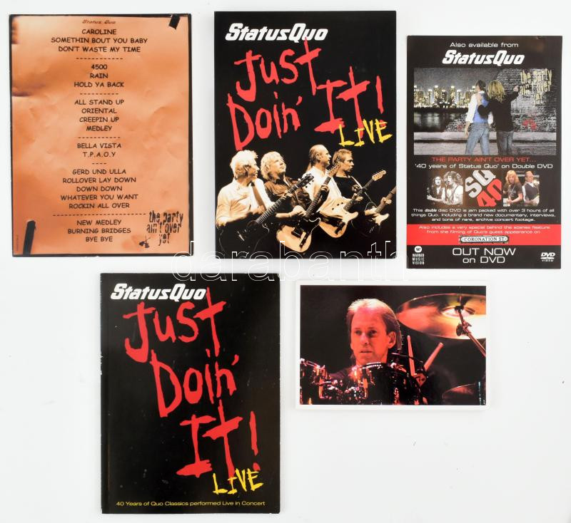 Status Quo - Just Doin' It! Live. DVD, DVD-Video, Copy Protected, PAL CD, Album, Box Set, Limited Edition, Warner Music Vision, Nagy-Britannia, 2006. VG