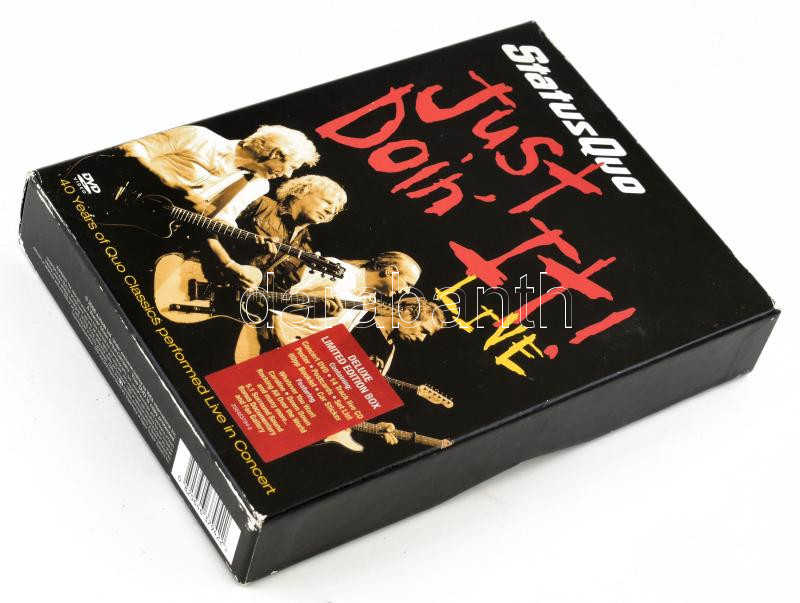 Status Quo - Just Doin' It! Live. DVD, DVD-Video, Copy Protected, PAL CD, Album, Box Set, Limited Edition, Warner Music Vision, Nagy-Britannia, 2006. VG - Image 2