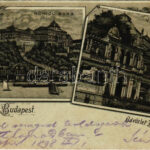 1898 (Vorläufer) Budapest I. Királyi várpalota és várkert. Art Nouveau, floral, litho (EK)