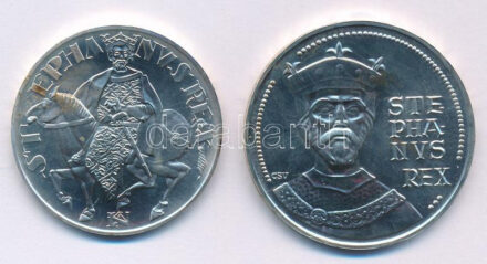 1972. 50Ft Ag + 100Ft Ag 'Szent István' pár T:AU patina Adamo EM38; EM39