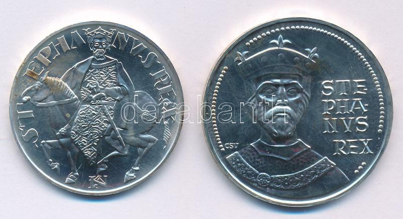 1972. 50Ft Ag + 100Ft Ag 'Szent István' pár T:AU patina Adamo EM38; EM39