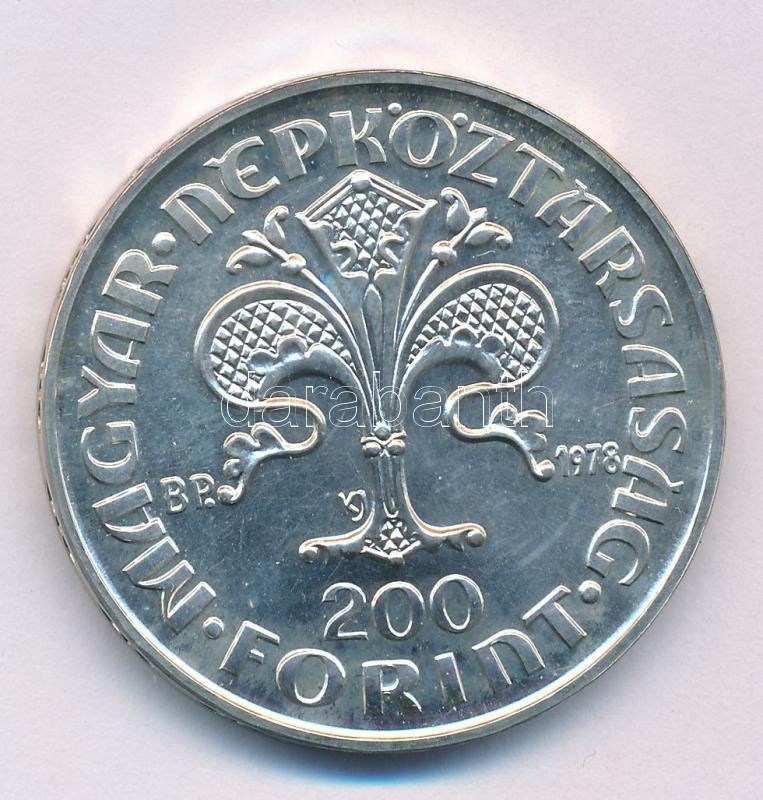 1978. 200Ft Ag 'Első magyar aranyforint' T:BU Adamo EM56 - Image 2