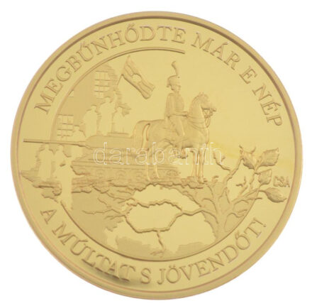 Csontos Attila 2023. 'Himnusz 200. évforduló / Megbűnhődte már e nép a múltat s jövendőt' aranyozott Cu emlékérem T:PP